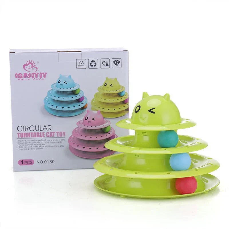 Color Cat Toy Cat Toy Three-layer Round ( UAE Delivery Time: 1-3 Day )